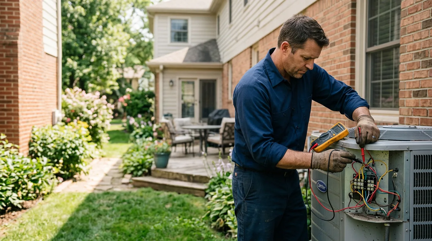 HVAC technician working near Clementon, NJ
